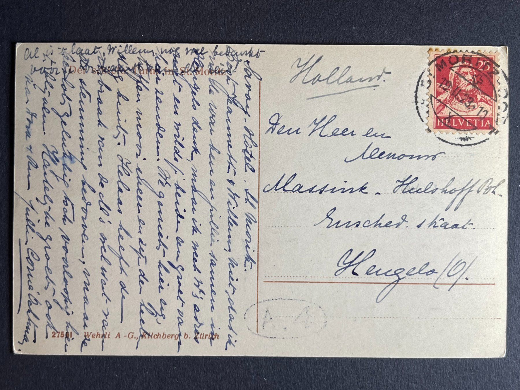 Ansichtskarten: St-Moritz - 1923 – Gebraucht aus Steg VS von danwer74 1