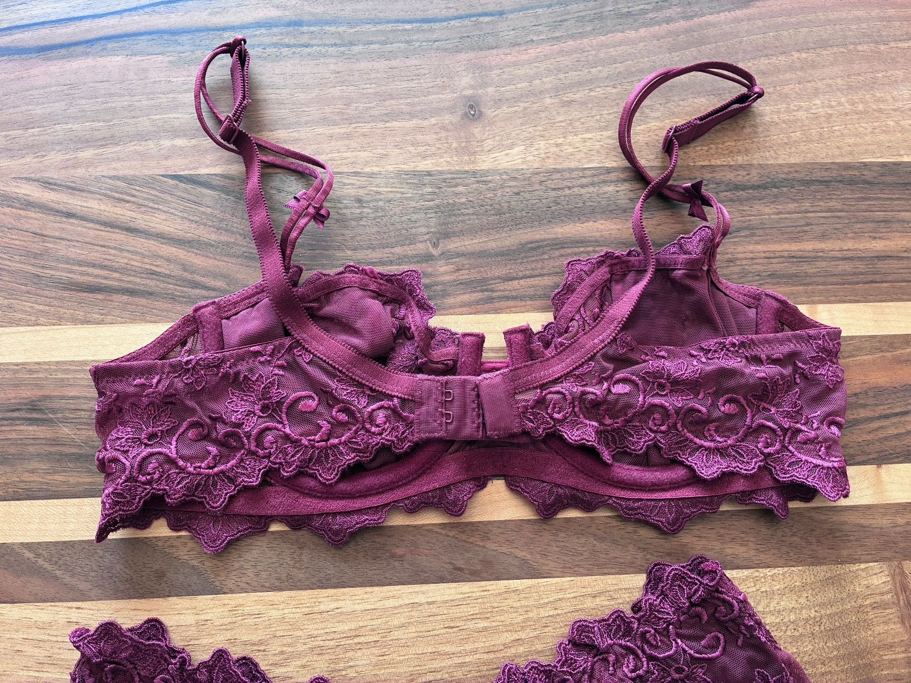 Altra biancheria intima: Braunrotes BH-Set Balconnet Slip – Nuovo (secondo la descrizione) da Alpnach Dorf venduto da marvo 4