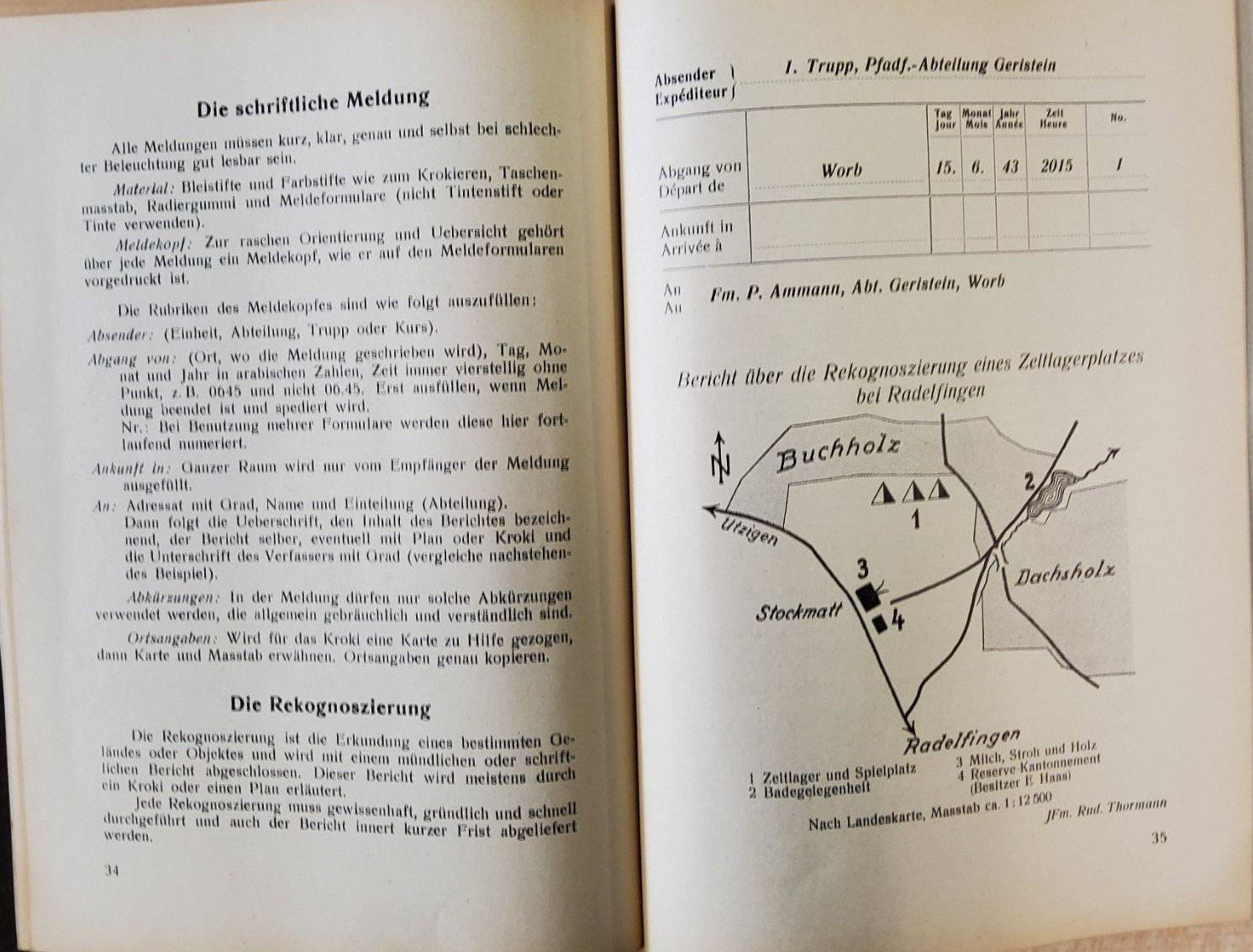 Libri: Taschenbuch SCHWEIZERISCHER PFADFINDERBUND ca. 1937 – Usato da Grüningen venduto da VENOM59 1