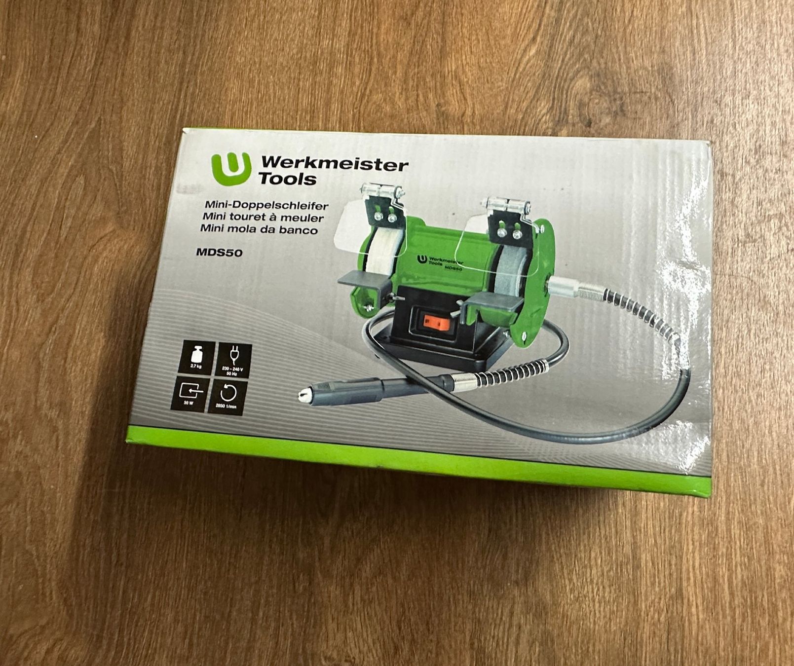 Smerigliatrici & Lucidatrici: Werkmeister Mini-Doppelschleifer MDS50 – Nuovo (secondo la descrizione) da Nussbaumen AG venduto da olitech5415