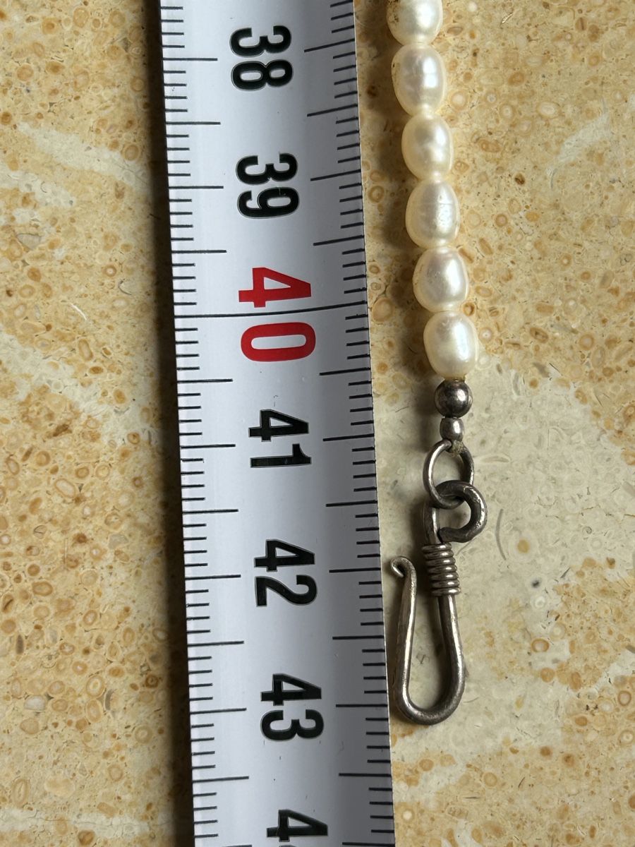 Perle (finte): Perlenkette, Silberverschluss, Vintage, 42 cm – Usato da Laufen venduto da Bellavitaboom 7