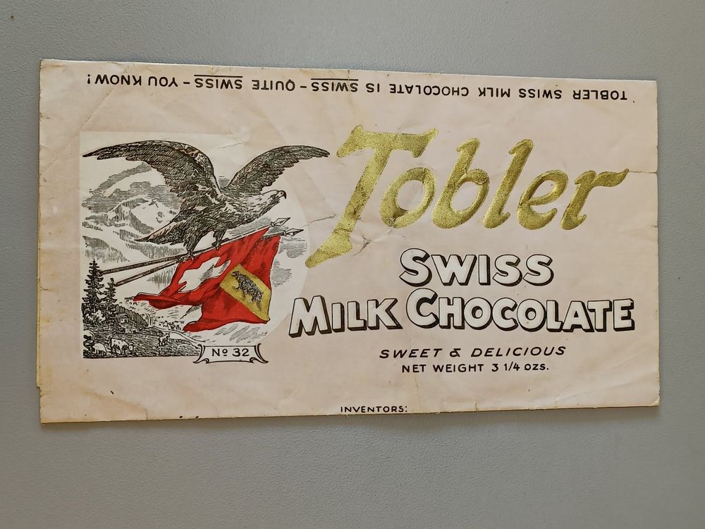 Altes original Schokolade Papier / Tobler - Swiss Milk (Gebraucht) in ...