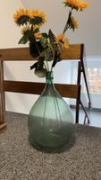 Dekorative Glasflasche/Vase, Vintage Stil, Grün
