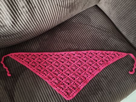 Foulard crochet fait main neuf coton 100%