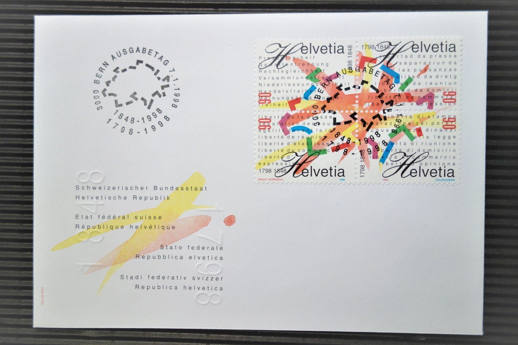 Tutti i francobolli: 1998 FDC 150 Jahre Bundesstaat – Nuovo (secondo la descrizione) da Mettmenstetten venduto da Sutasso