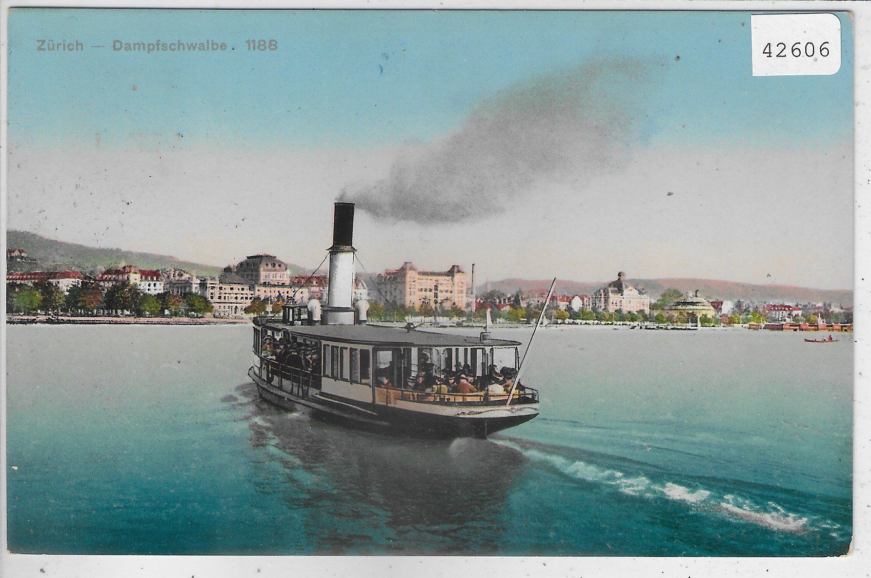 Ansichtskarten: Zürich - Dampfschwalbe - Litho – Gebraucht aus Ettingen von Kartenplanet