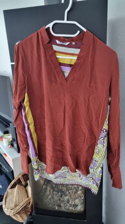 Caliban Damenbluse S, Herbst Look Seide