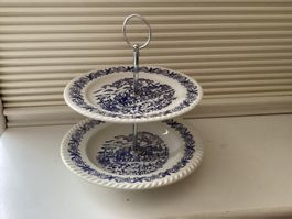 Etagere 2 stöckig Porzellan