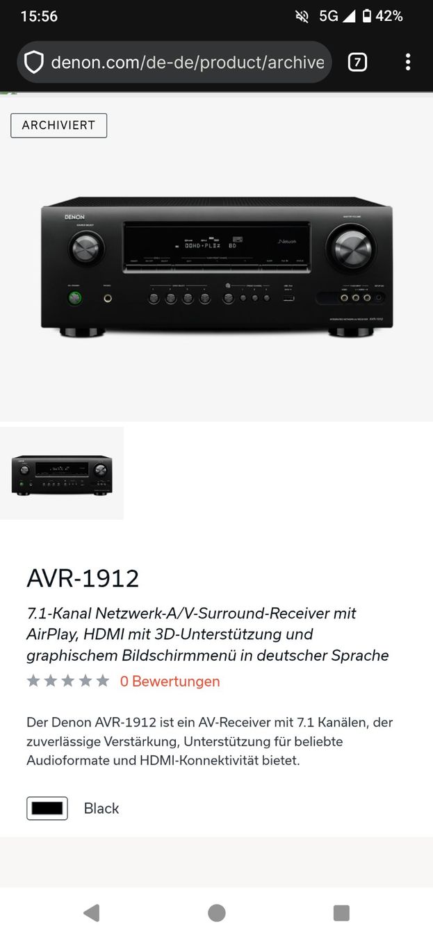 Denon Ricevitori: Denon AVR-1912 Receiver – Usato da Pratteln venduto da Cartonsducoeur_bl 9