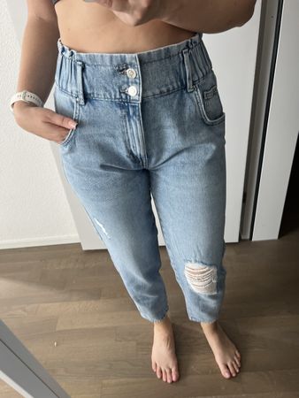 Only Blue Denim Hose mit Riss