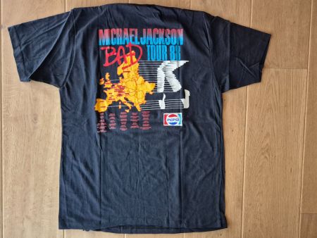 T-shirt Michael Jackson Bad Tour 88 Europe XL noir