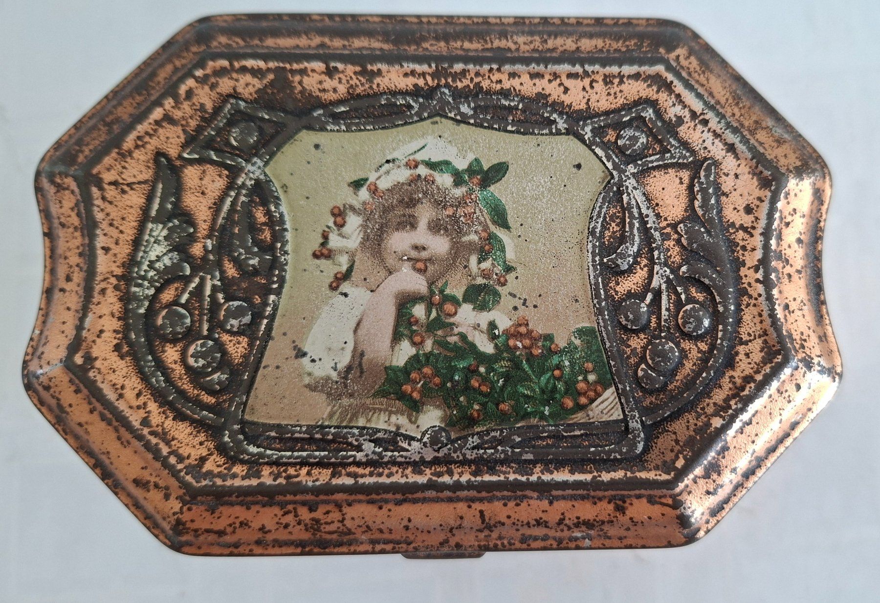 Barattoli: Antike Blechdose Merkur Kaffee Jugendstil – Usato da Opfikon venduto da Diversamente 1