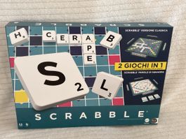 Brettspiel Scrabble Mattel 2 in 1 Version neu ital. 