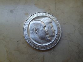 Wilhelm II und Charlotte 1911  3 Mark  Silber 900