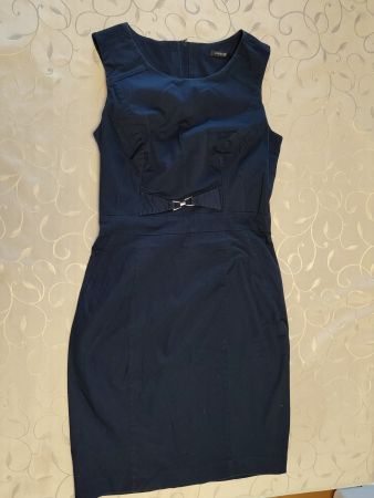 dunkelblaues Kleid ca. Gr 34/36