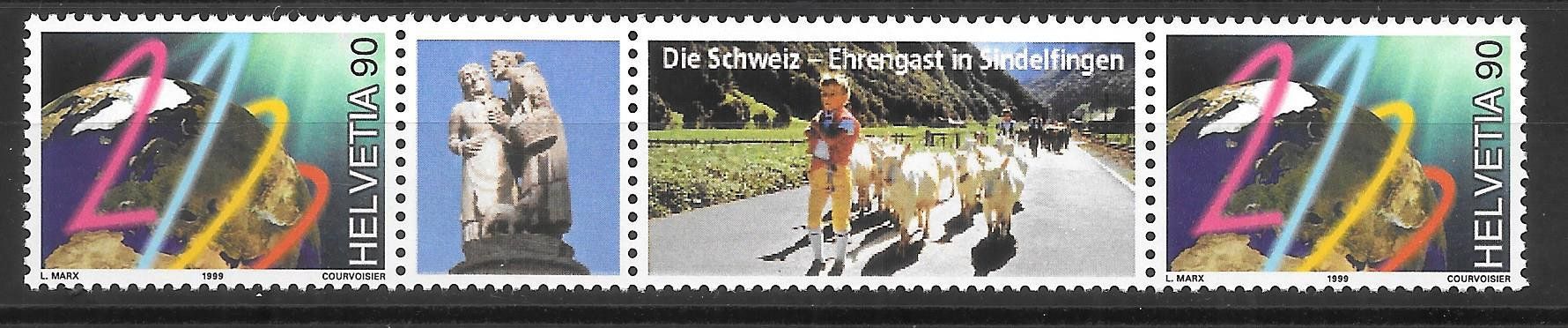 Alle Briefmarken: Zusammenhängend Nr. S80E Sindelfingen ** 27.10.2000 – Neu (gemäss Beschreibung) aus Olten von clotaldi
