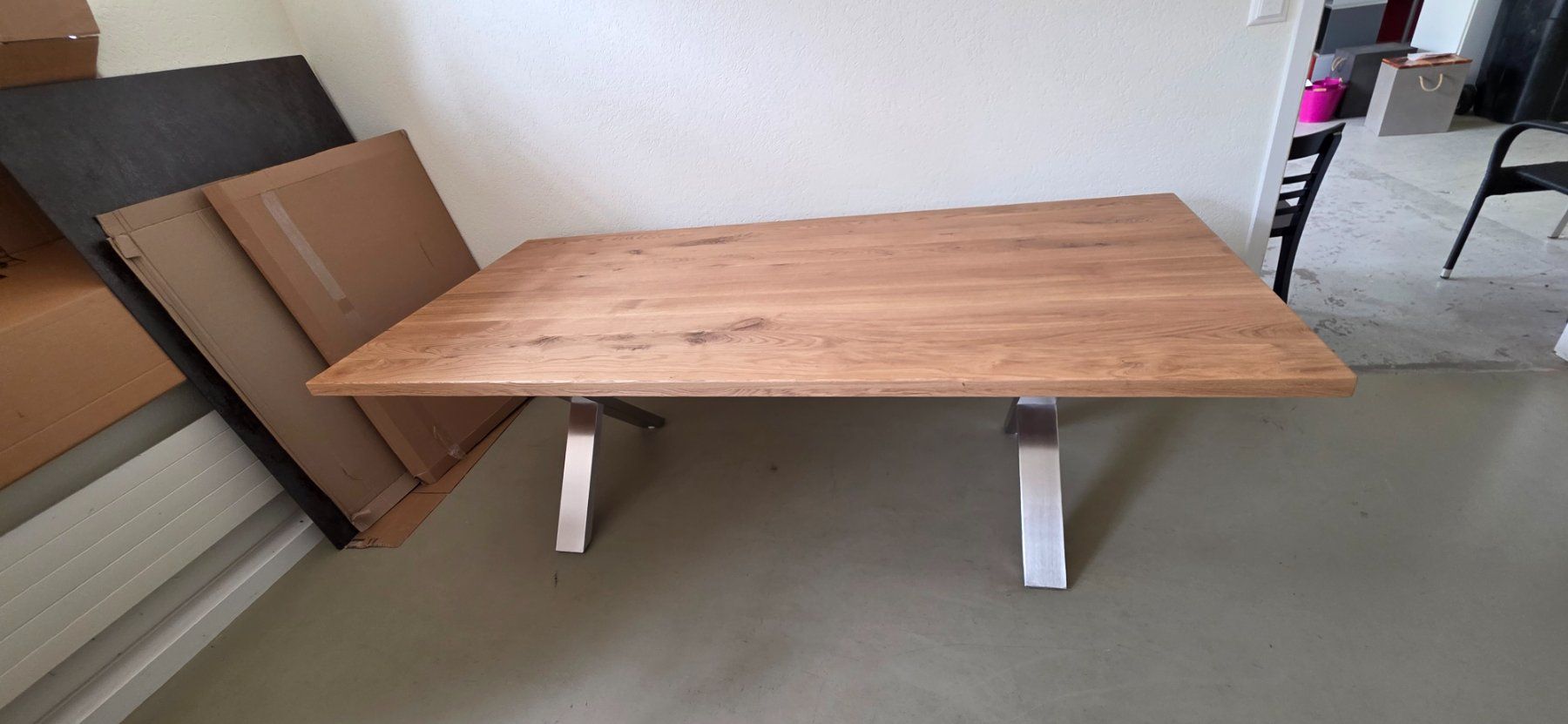 Tavoli: Tisch Eiche Massiv 220x100cm – Nuovo e nell'imballaggio originale da Lützelflüh-Goldb venduto da Rampenverkauf_72_ 2