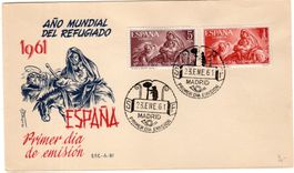 SPANIEN AUSGABETAG ANO MUNDIAL DEL REFUGIADO 1961 - H122