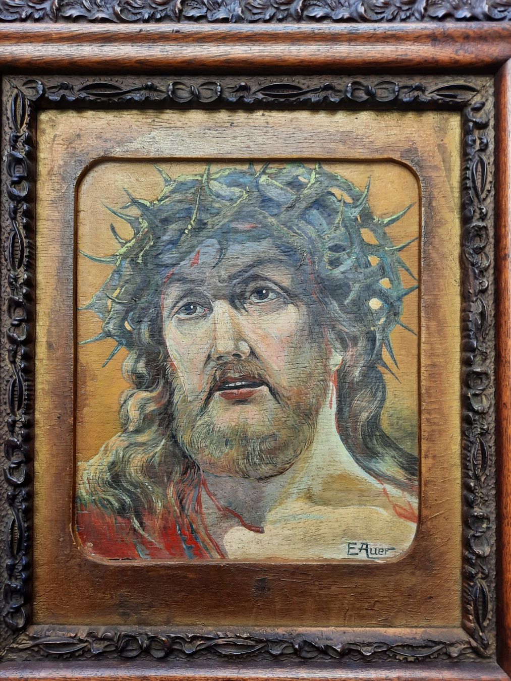 Dipinti: Heiligenbild, Gemälde, Jesus, signiert – Usato da Weinfelden venduto da JoeBaer 1