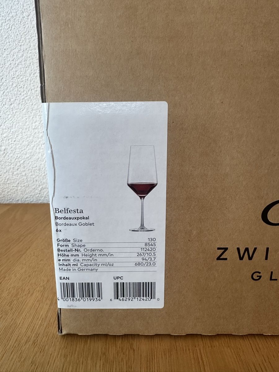 Zwiesel Bicchieri: Schott Zwiesel Belfasta - Bordeauxpokal – Nuovo (secondo la descrizione) da Grafstal venduto da Alfred1988 2