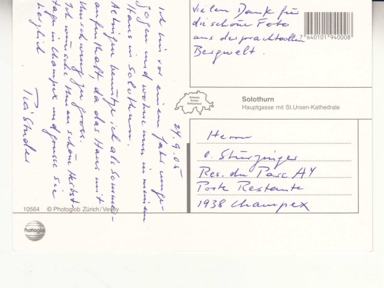 Ansichtskarten: Solothurn 2005 – Gebraucht aus Bürglen TG von StampGraf 1