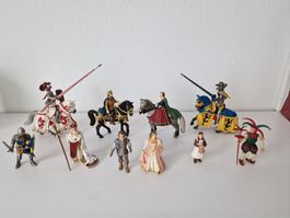 10 Höfische Schleich Figuren Ritter König Königin Prinz usw