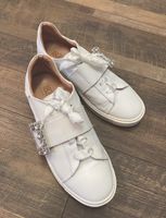 1874 Sneaker weiss mit Glitzerschnalle 38 neu