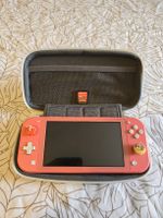 Nintendo Switch Lite Koralle mit Hülle und Spiel