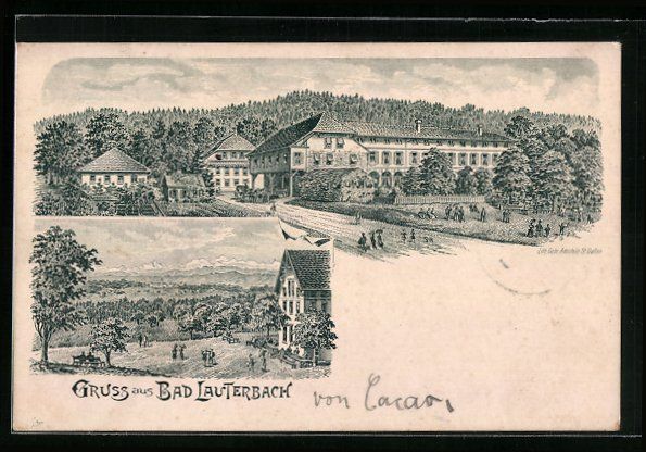 Cartoline postali: Litho Oftringen, Bad Lauterbach, Ortsans – Usato da Berlin venduto da bartko-reher