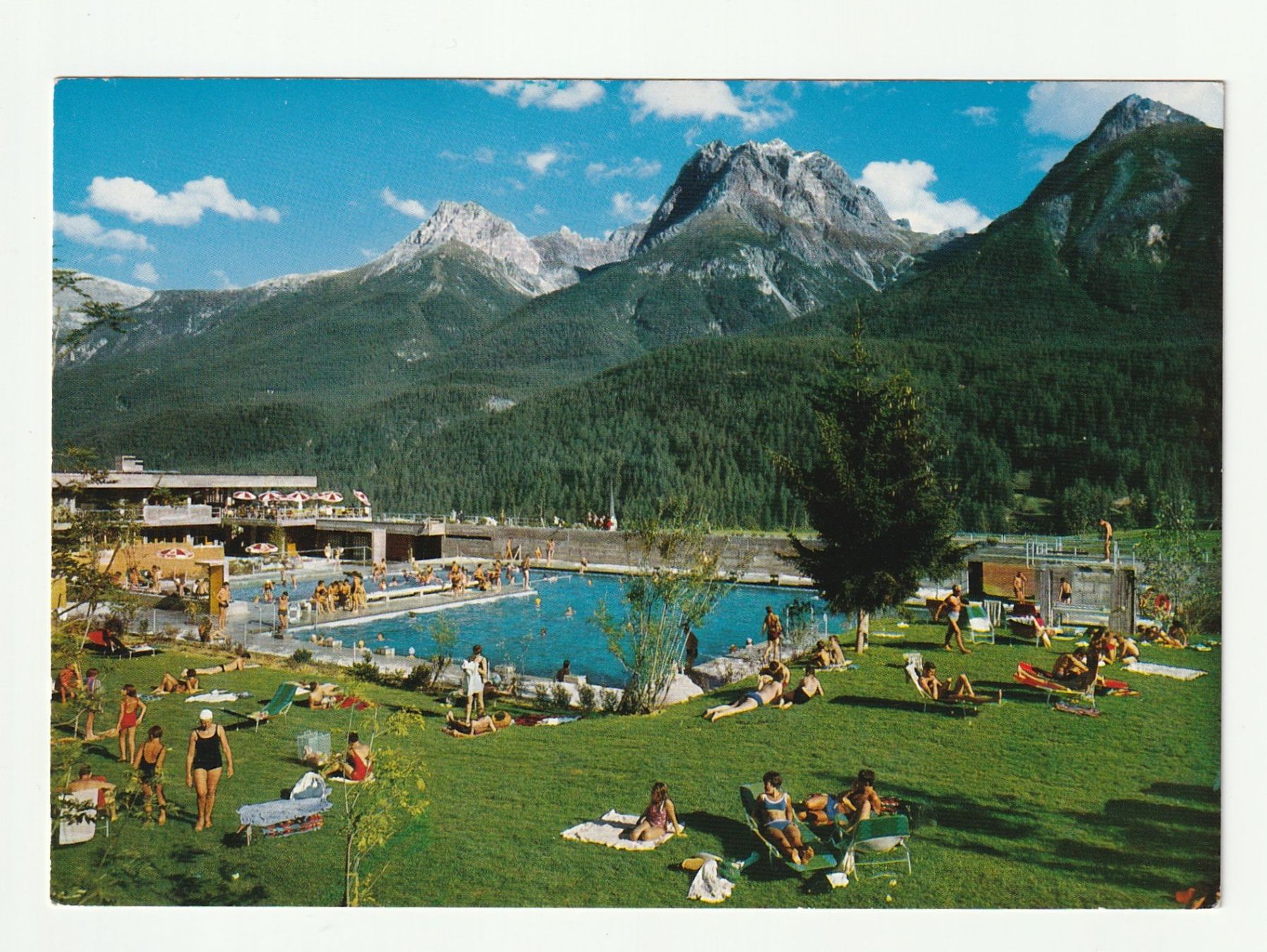 Cartoline postali: Ansichtskarte Scuol-Tarasp Vulpera Bad mit Alpen. – Nuovo (secondo la descrizione) da St. Gallen venduto da Ricardo_Deals