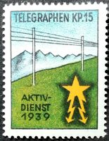 Soldatenmarke 2.WK, Telegraphen Kp 15, hellblau, Wi Tg 26a