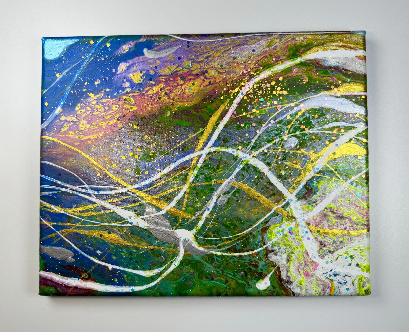 Dipinti: Acryl-Flüssigkeitsmalerei, rechteckig – Usato da Schlieren venduto da MayaSheng1983