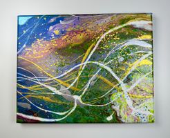 Acryl-Flüssigkeitsmalerei, rechteckig