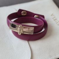 Bracelet Furla en cuir violet bordeaux