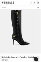 Versace Jeans Couture Lederstiefel, Schwarz, Gr. 38 - Top!