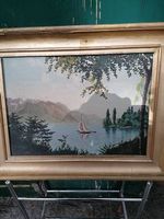 Peinture signée du lac Léman.