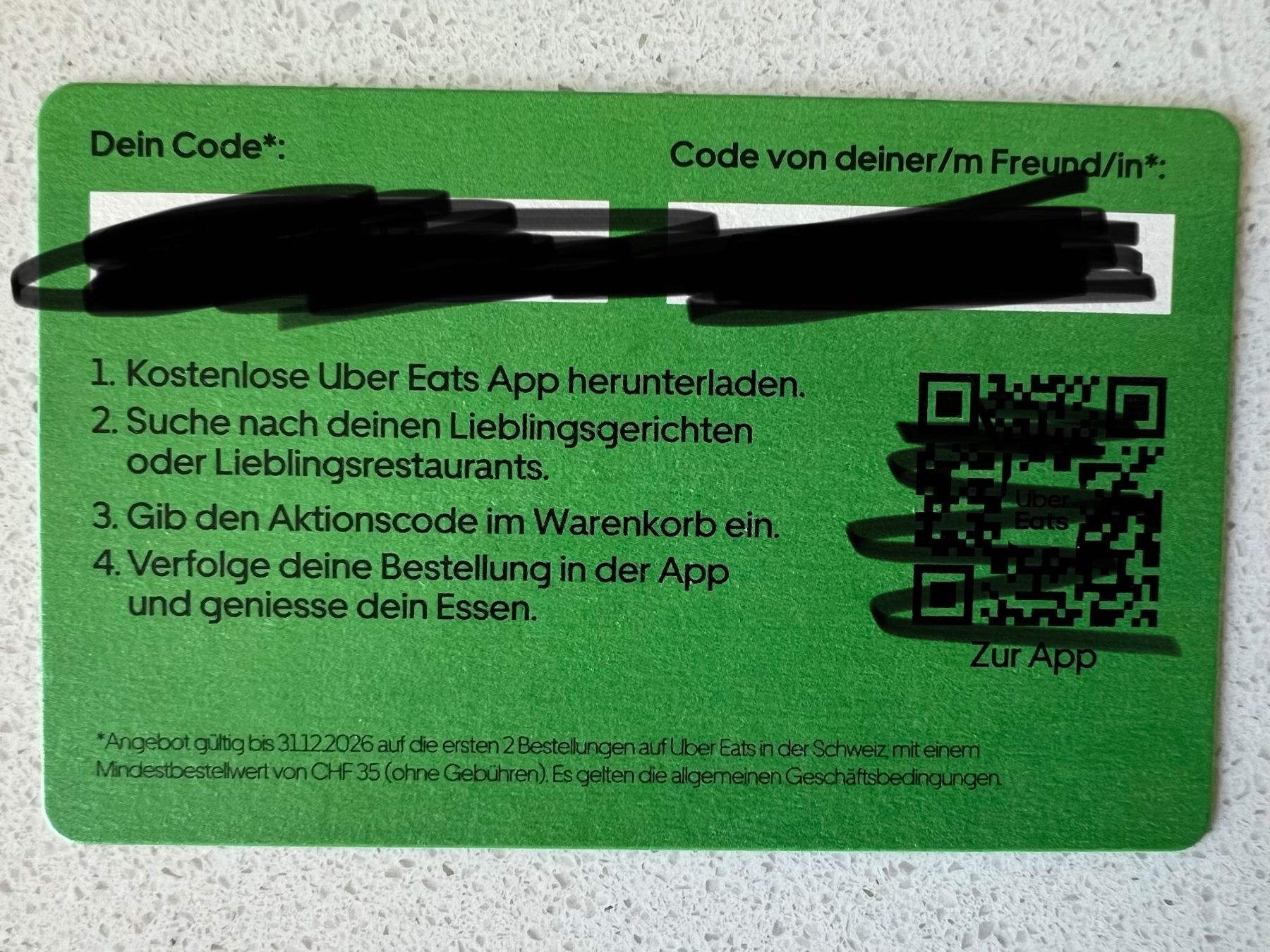 Buoni: Uber Eats Rabattcode 25.- – Nuovo e nell'imballaggio originale da Glattpark(Opfikon) venduto da ste_n99y 1