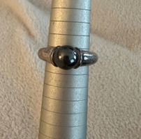 Silberring mit schwarzer Perle