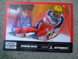 HERMANN MAIER (AUT) SKISTAR AUTOGRAMMKARTE