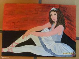 dipinto su carta piccola ballerina