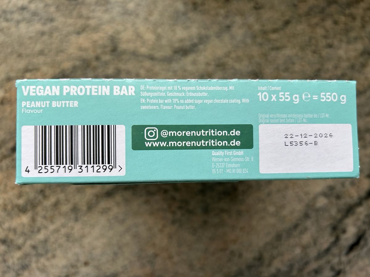 More Nutrition Cibi & Specialità: More Vegan Protein Bar Peanut Butter – Nuovo e nell'imballaggio originale da Kirchberg BE venduto da smileingface 3