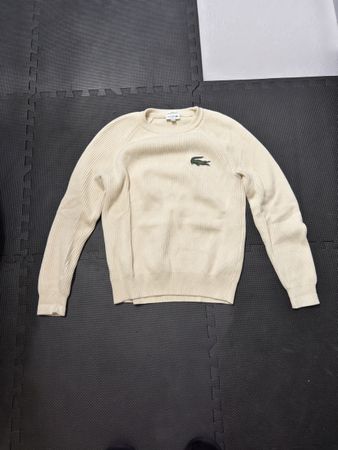 Lacoste Strickpullover Classic Fit – Creme – Grösse M