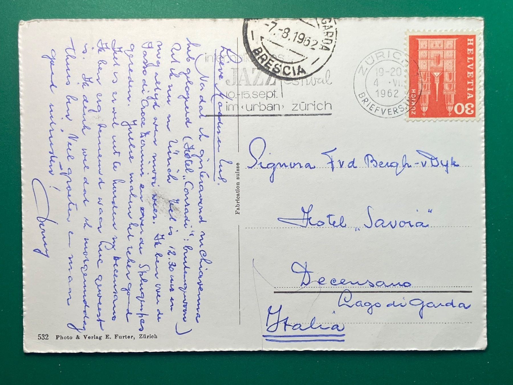 Cartoline postali: Zürich und die Glarneralpen – Usato da Steg VS venduto da _vinci_ 1