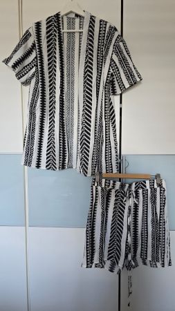​😍 Summer Co-Ord Set: Kimono & Shorts - L - Boho / Festival