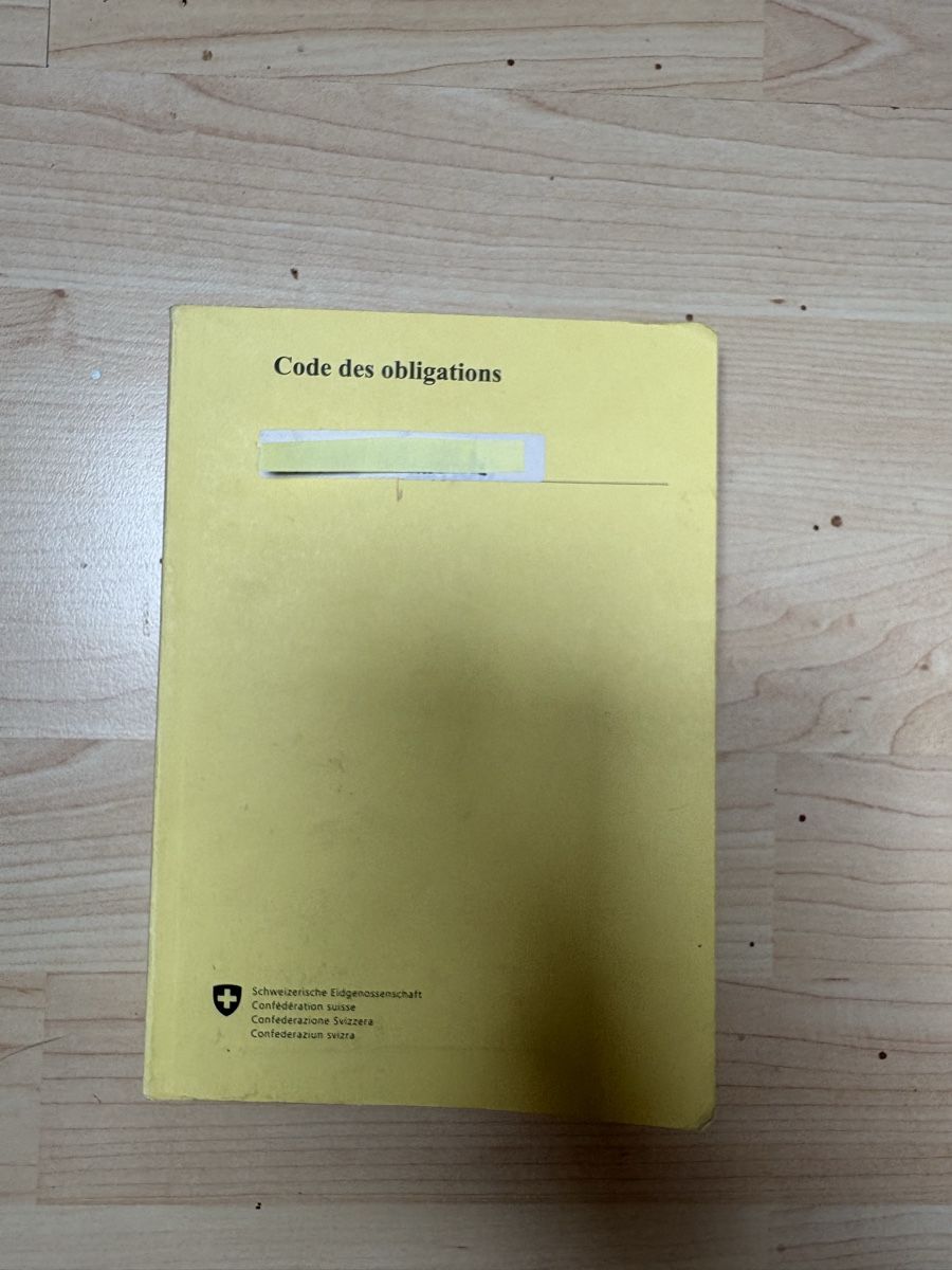 Libri: Code des obligations Suisse - Livre essentiel! – Usato da La Heutte venduto da Overmor66 4