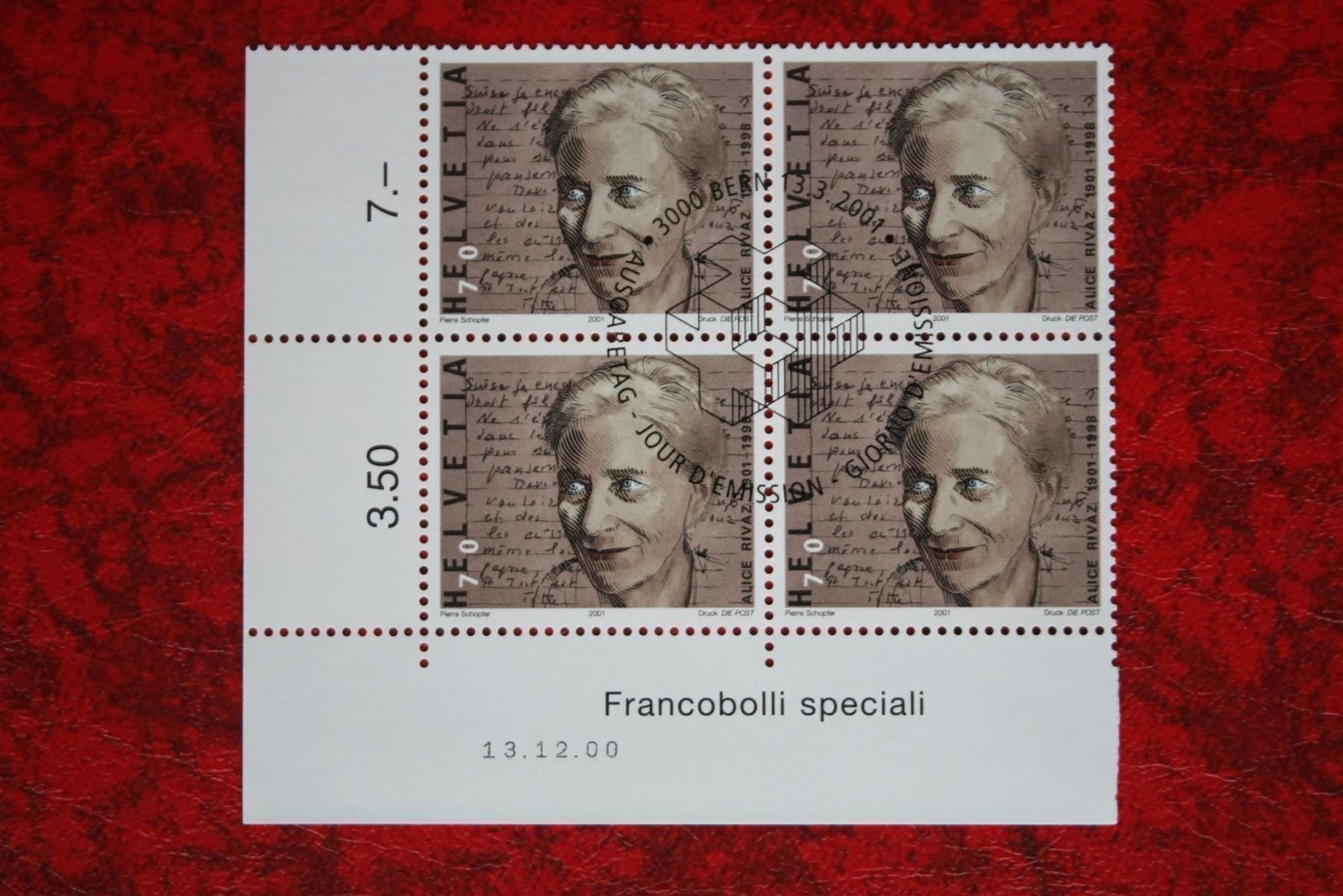 Tous les timbres: 2000: 1015 4er-Block ET. mit Gummi – Neuf (Voir description) à Deitingen par Lglobi