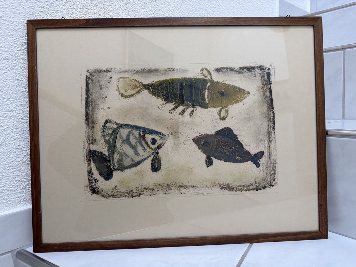 Dipinti: Gemälde, drei Fische . – Usato da Biberist venduto da Momo33 1
