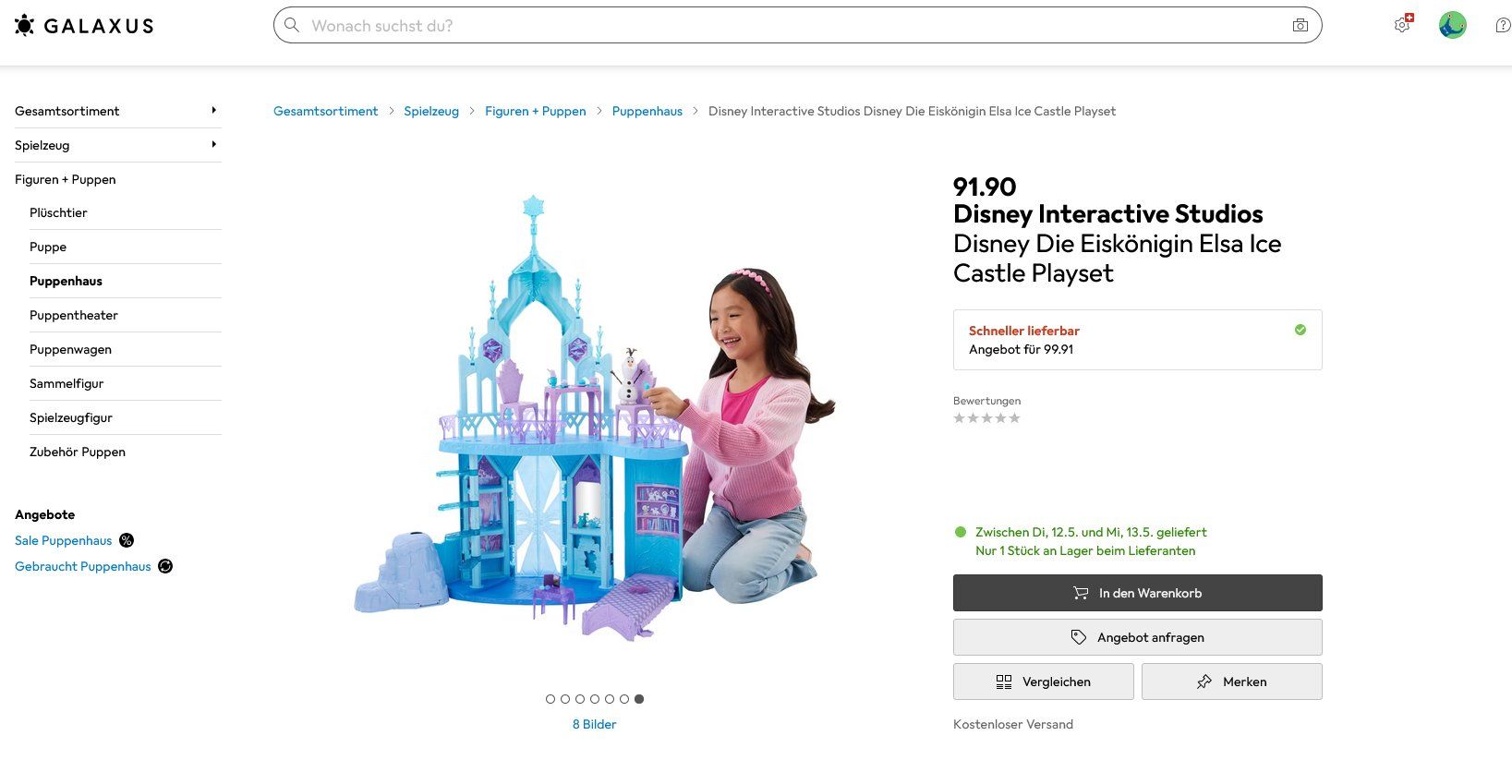 Case e mobili per bambole: FROZEN Eis Palast 88 cm – Nuovo e nell'imballaggio originale da Oensingen venduto da Liquidations-Shop 4