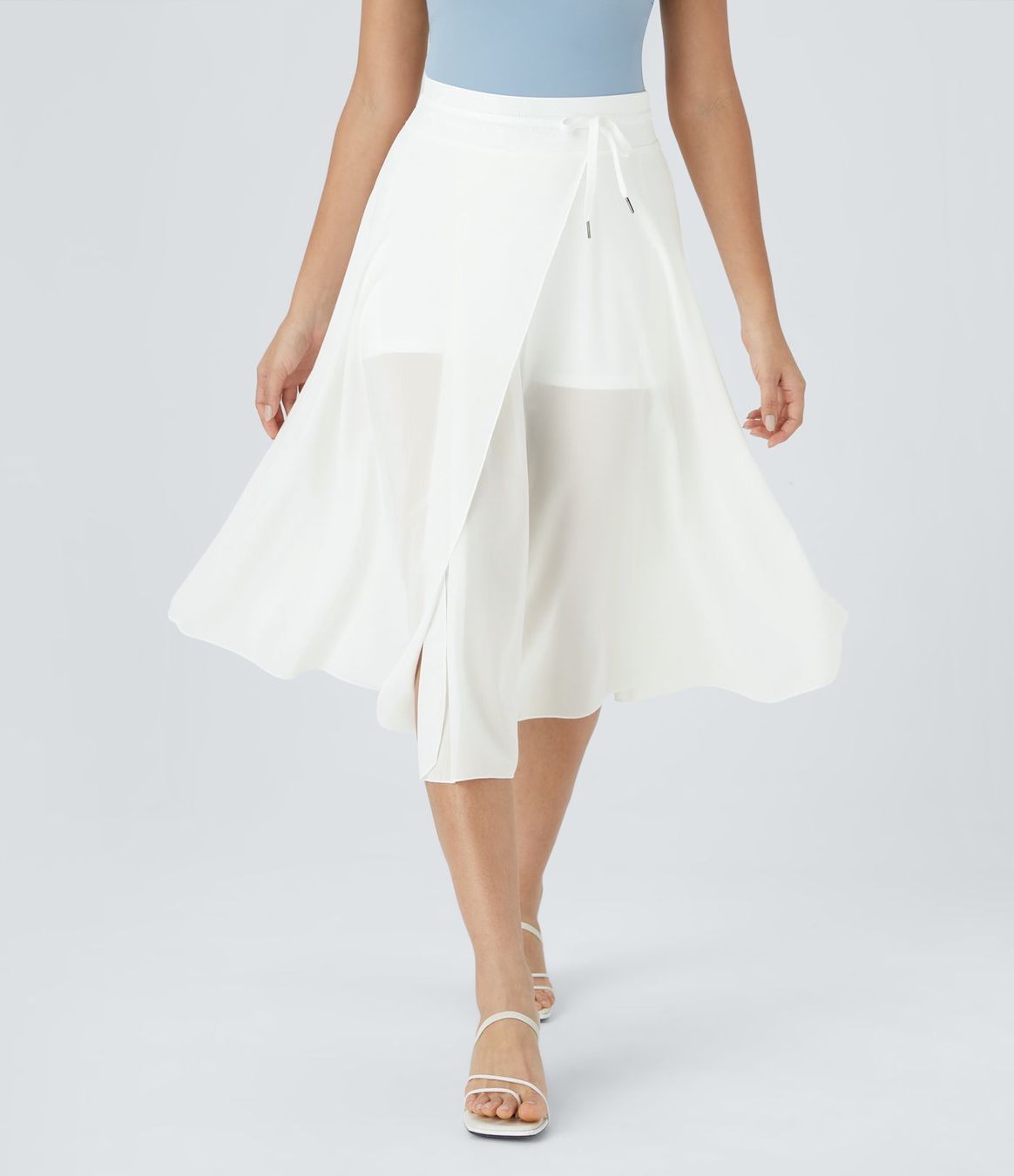 Halara Gonne: Jupe-short à poches blanche - Midi Évasée - Taille Haute – Nuovo e nell'imballaggio originale da Lausanne venduto da So5152 1
