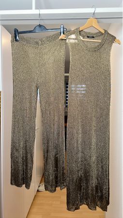 Exclusive StagePerformance Damen Set Hose und Oberteil gold